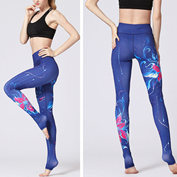 Pantalon de yoga à imprimé floral avec Buddha Stones et fleurs de lotus pour femme - image 22