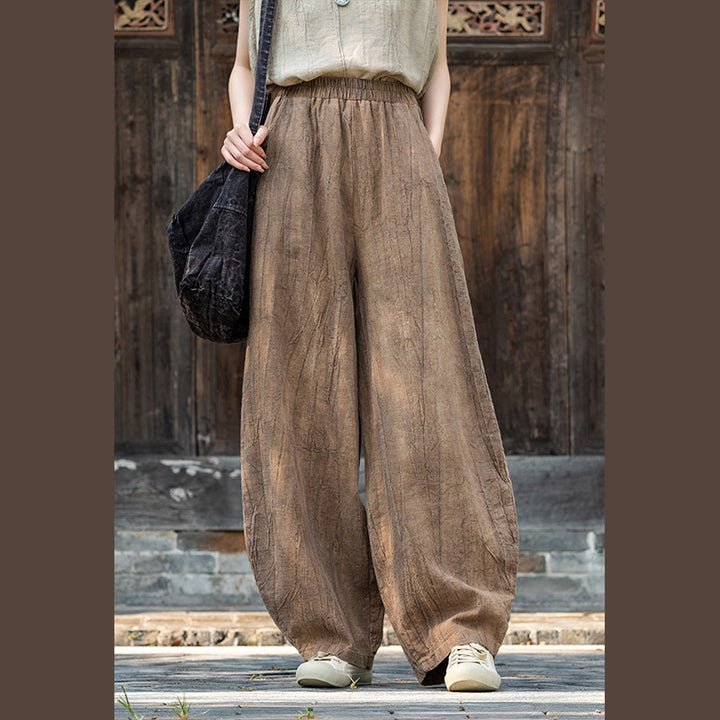 Pantalon en lin et coton ramie Buddha Stones Pantalon de yoga zen ample avec poches pour femme - image 5