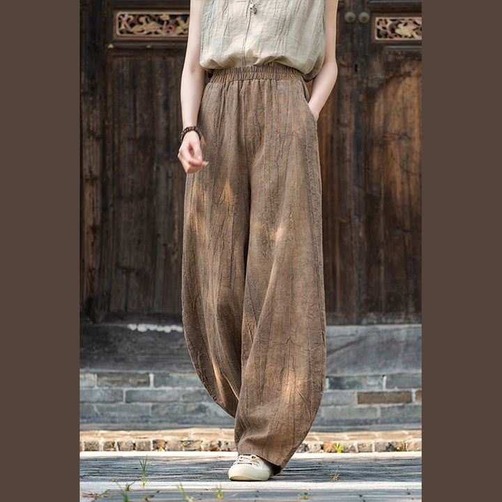 Pantalon en lin et coton ramie Buddha Stones Pantalon de yoga zen ample avec poches pour femme - image 3