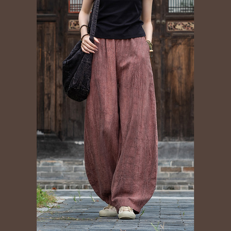 Pantalon en lin et coton ramie Buddha Stones Pantalon de yoga zen ample avec poches pour femme - image 19