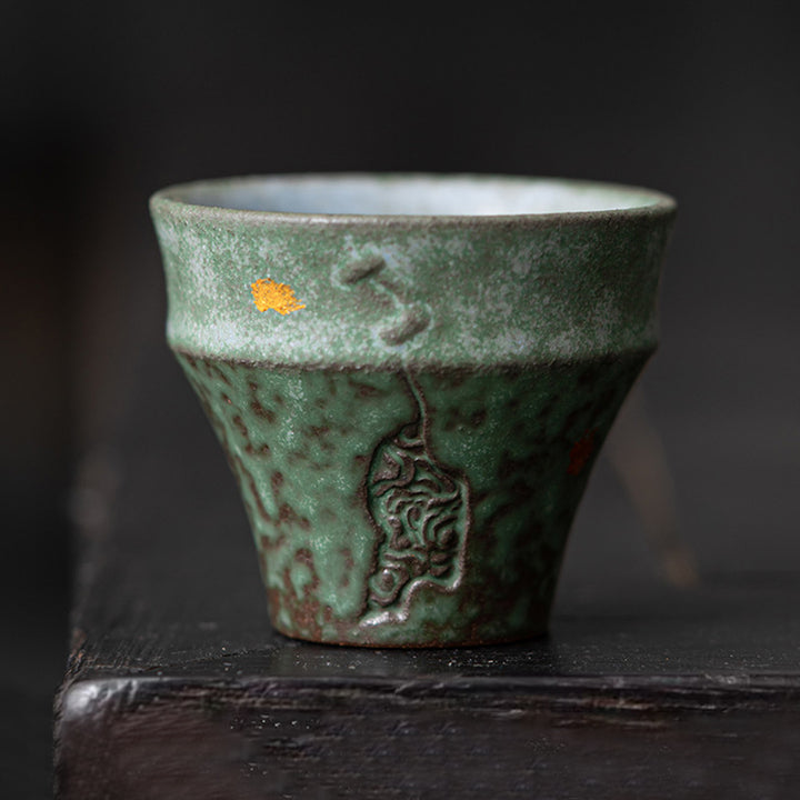 Petite tasse à thé en céramique de style vintage Buddha Stones Tasse à thé Kung Fu 50 ml