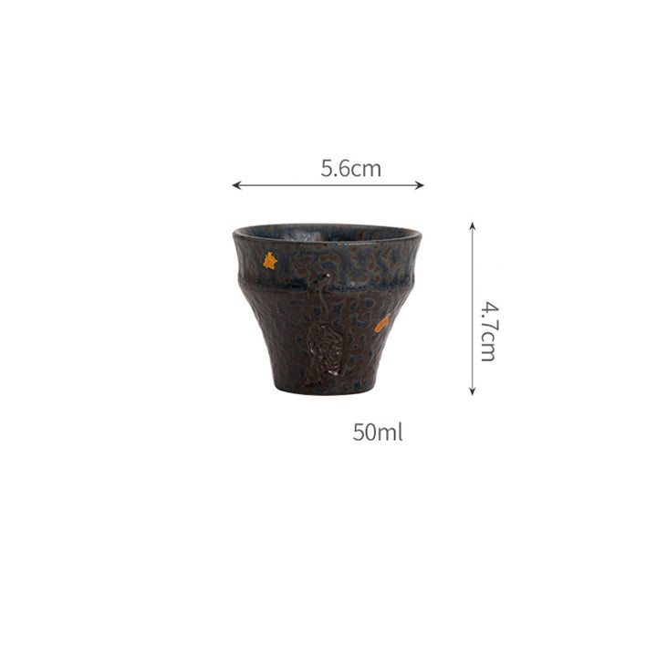 Petite tasse à thé en céramique de style vintage Buddha Stones Tasse à thé Kung Fu 50 ml