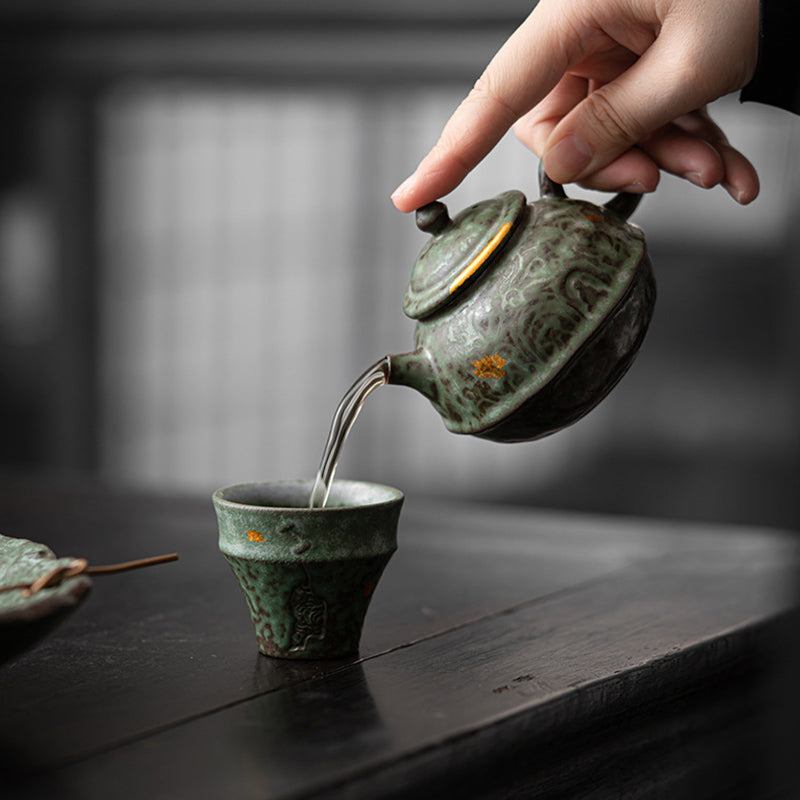 Petite tasse à thé en céramique de style vintage Buddha Stones Tasse à thé Kung Fu 50 ml