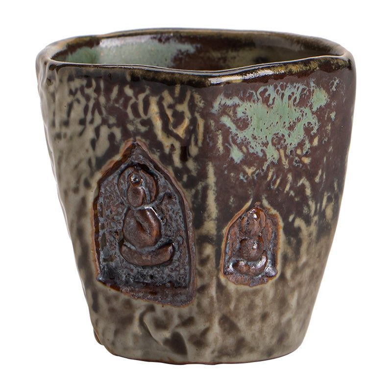 Buddha Stones Vintage Dunhuang Couleur Bouddha Gravé Tasse à Thé Tasse à Thé Kung Fu
