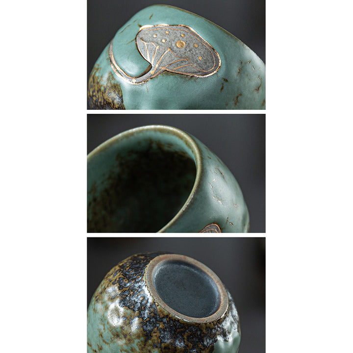 Tasse à thé gravée Buddha Stones Lotus Pod Tasse à thé Kung Fu