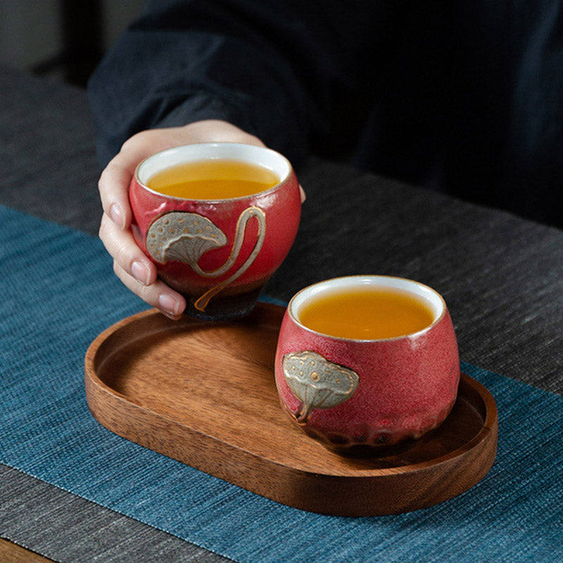 Tasse à thé gravée Buddha Stones Lotus Pod Tasse à thé Kung Fu