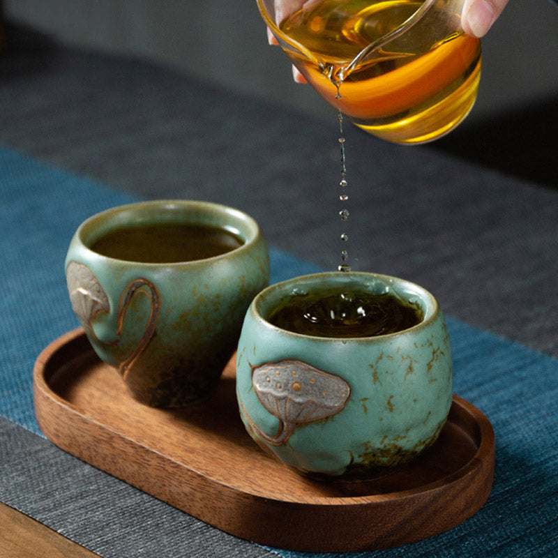 Tasse à thé gravée Buddha Stones Lotus Pod Tasse à thé Kung Fu