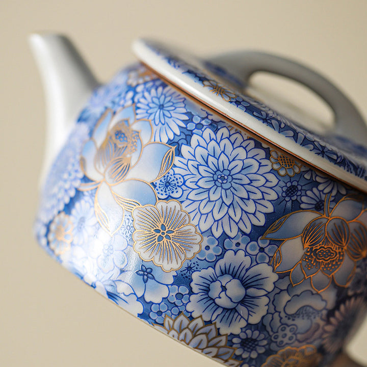 Buddha Stones Lotus Chrysanthème Fleur de Prunier Tasse à Thé Tasse à Thé Kung Fu Théière