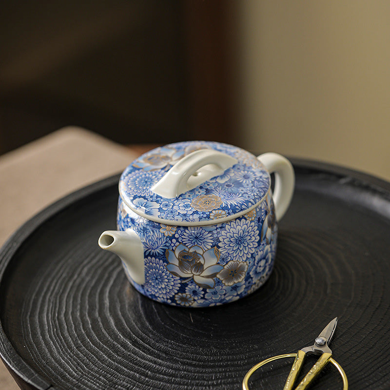 Buddha Stones Lotus Chrysanthème Fleur de Prunier Tasse à Thé Tasse à Thé Kung Fu Théière