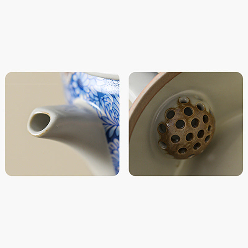 Buddha Stones Lotus Chrysanthème Fleur de Prunier Tasse à Thé Tasse à Thé Kung Fu Théière