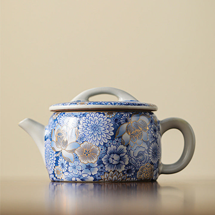 Buddha Stones Lotus Chrysanthème Fleur de Prunier Tasse à Thé Tasse à Thé Kung Fu Théière