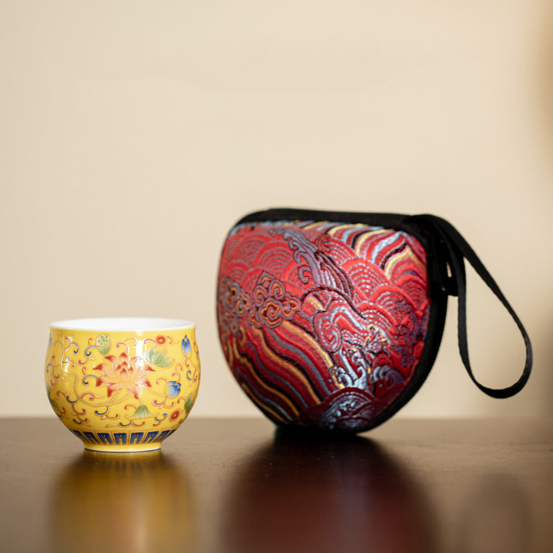 Tasse à thé en céramique à motif de gousse de fleur de lotus Buddha Stones Tasse à thé Kung Fu 80 ml