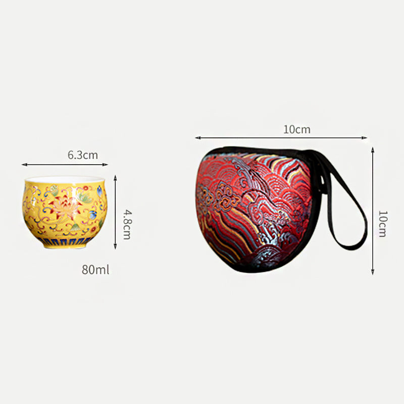 Tasse à thé en céramique à motif de gousse de fleur de lotus Buddha Stones Tasse à thé Kung Fu 80 ml