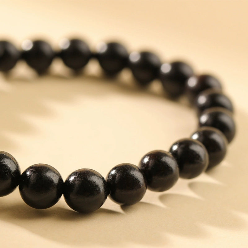 Bracelet de paix en bois d'ébène avec joli motif tête de chat et Buddha Stones - image 4
