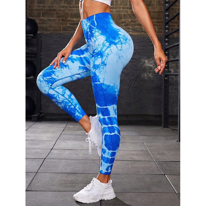Pantalon imprimé Buddha Stones Tie Dye Leggings taille haute pour le sport, le fitness, le yoga, pour femmes