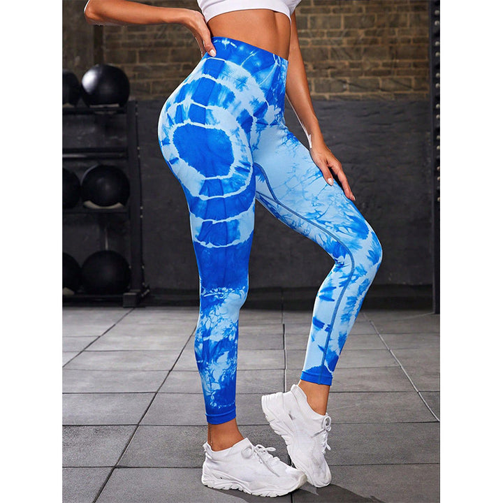 Pantalon imprimé Buddha Stones Tie Dye Leggings taille haute pour le sport, le fitness, le yoga, pour femmes - image 11