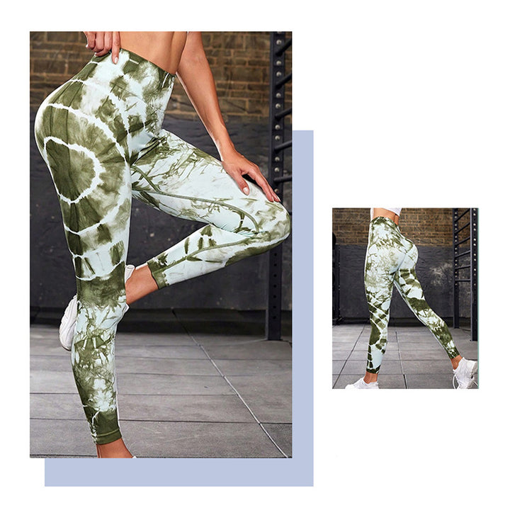 Pantalon imprimé Buddha Stones Tie Dye Leggings taille haute pour le sport, le fitness, le yoga, pour femmes