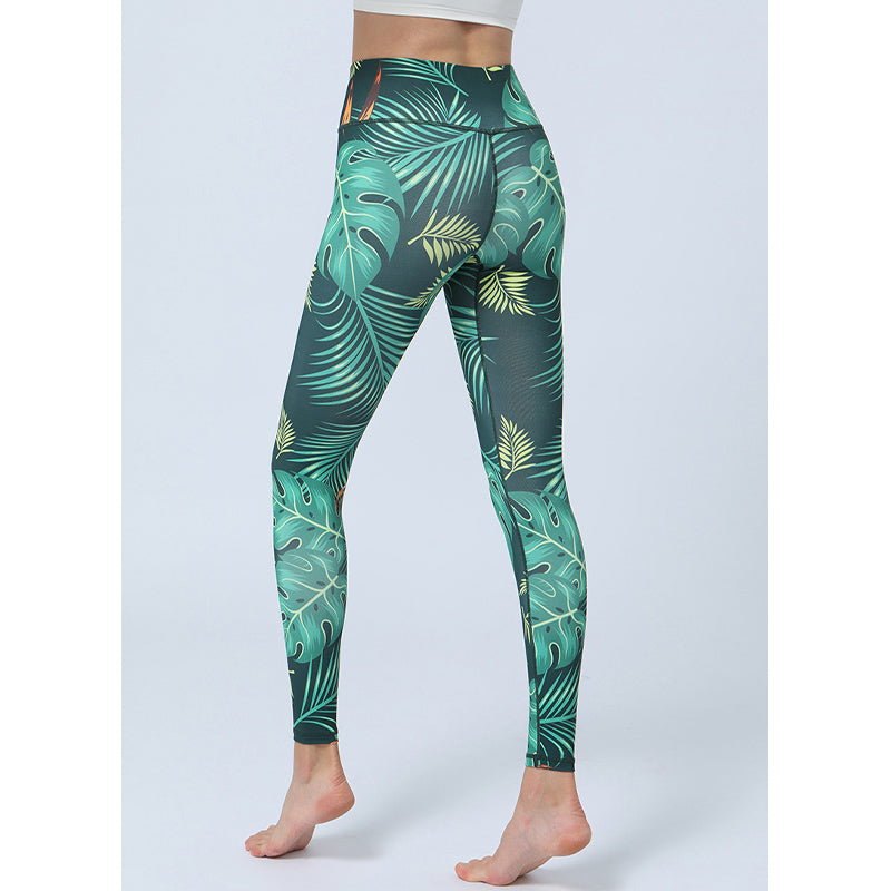 Pantalon imprimé Buddha Stones Leaves Sports Fitness Yoga Leggings taille haute Pantalon de yoga pour femme - image 2