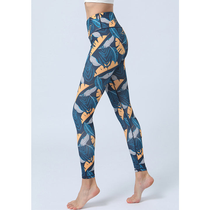 Pantalon imprimé Buddha Stones Leaves Sports Fitness Yoga Leggings taille haute Pantalon de yoga pour femme - image 13
