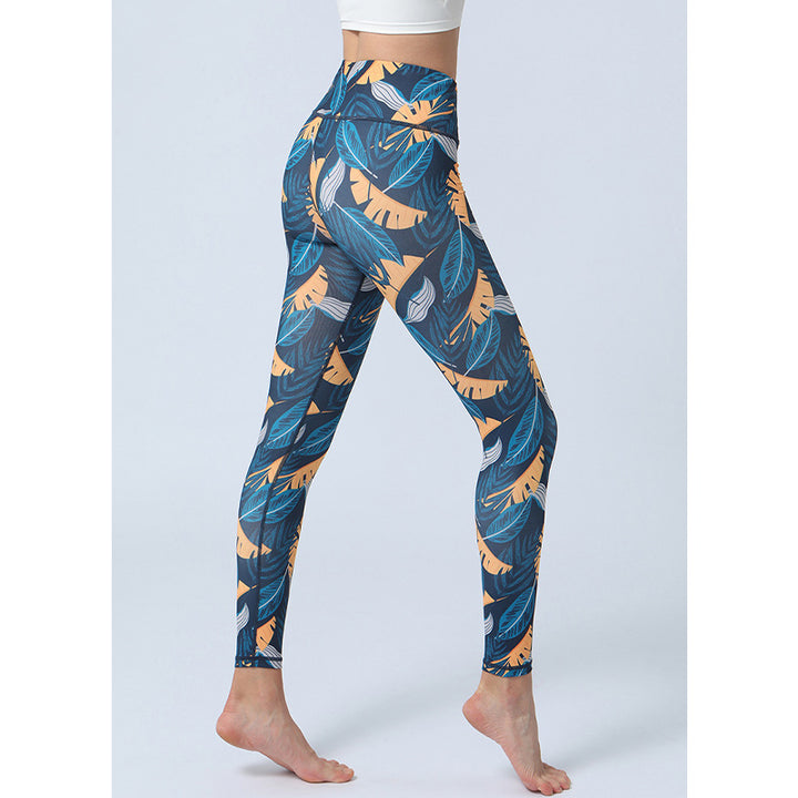 Pantalon imprimé Buddha Stones Leaves Sports Fitness Yoga Leggings taille haute Pantalon de yoga pour femme - image 14