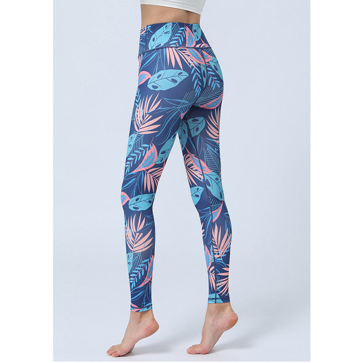 Pantalon imprimé Buddha Stones Leaves Sports Fitness Yoga Leggings taille haute Pantalon de yoga pour femme - image 17