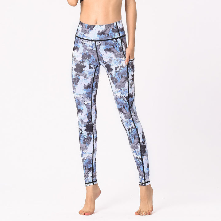 Pantalon imprimé coloré Buddha Stones Leggings de sport pour exercices de fitness Pantalons de yoga pour femmes