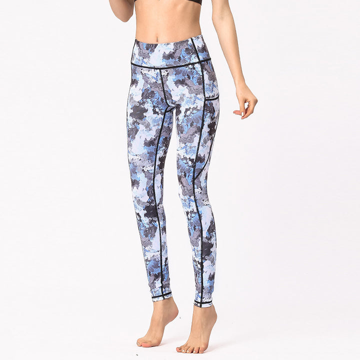 Pantalon imprimé coloré Buddha Stones Leggings de sport pour exercices de fitness Pantalons de yoga pour femmes