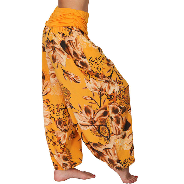 Pantalon de yoga ample à motif de fleurs et de Buddha Stones pour femme - image 35