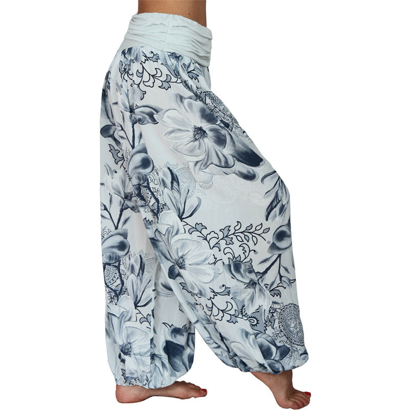 Pantalon de yoga ample à motif de fleurs et de Buddha Stones pour femme - image 20