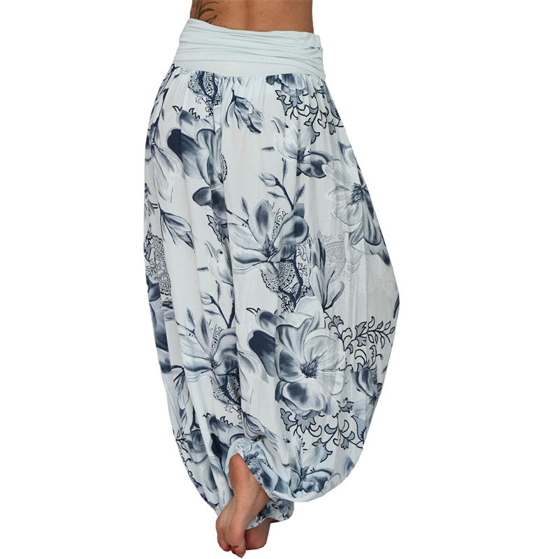 Pantalon de yoga ample à motif de fleurs et de Buddha Stones pour femme - image 21