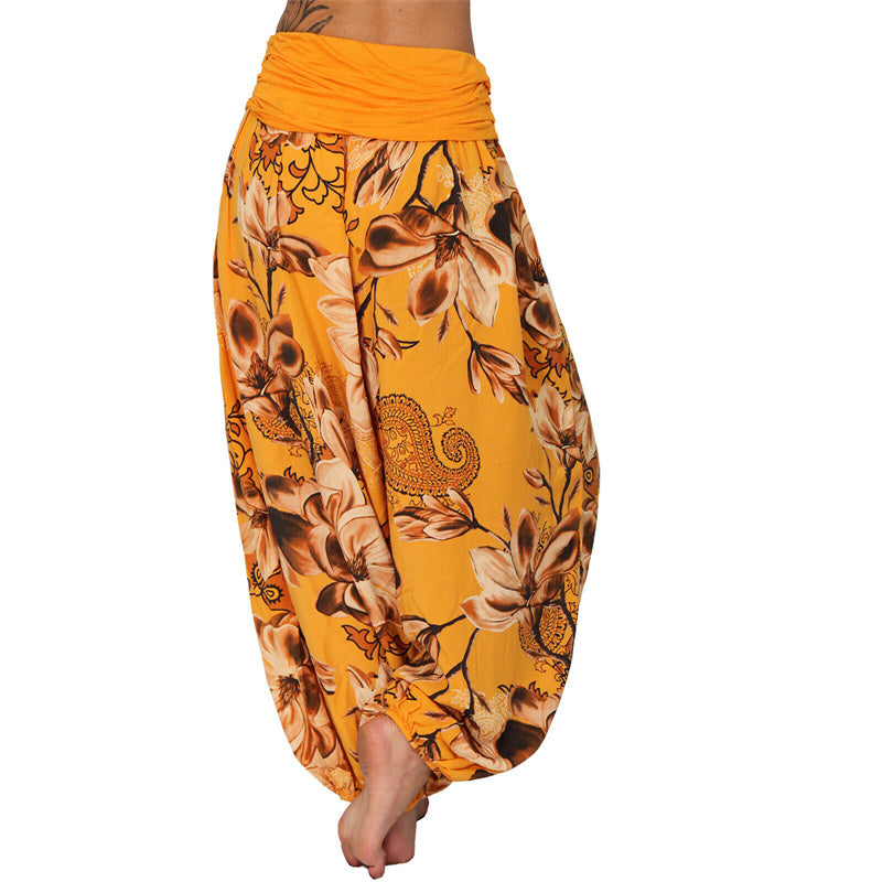 Pantalon de yoga ample à motif de fleurs et de Buddha Stones pour femme - image 36