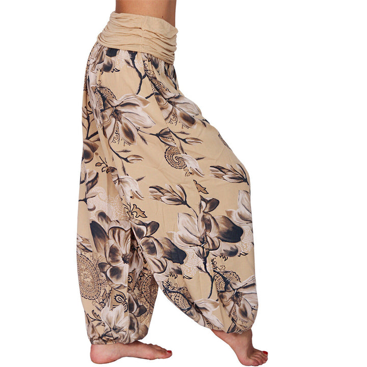 Pantalon de yoga ample à motif de fleurs et de Buddha Stones pour femme - image 8