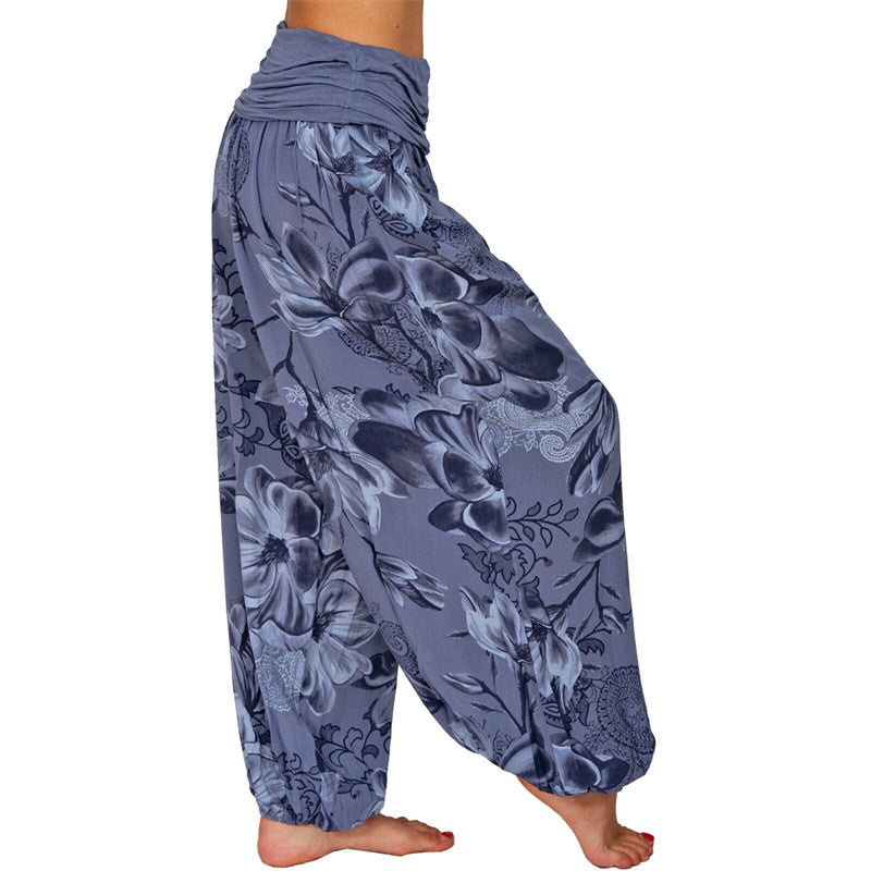 Pantalon de yoga ample à motif de fleurs et de Buddha Stones pour femme - image 23