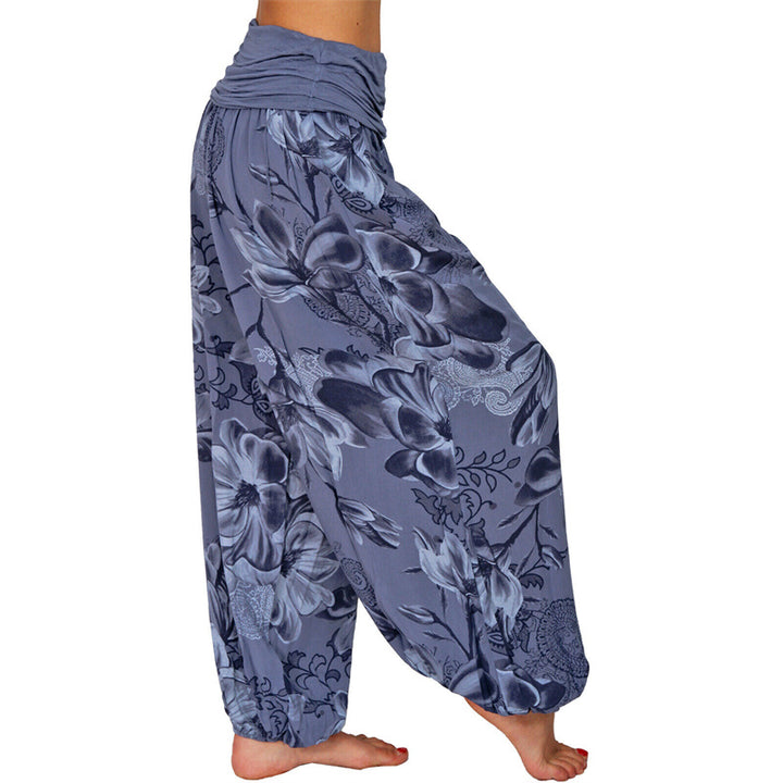 Pantalon de yoga ample à motif de fleurs et de Buddha Stones pour femme - image 23