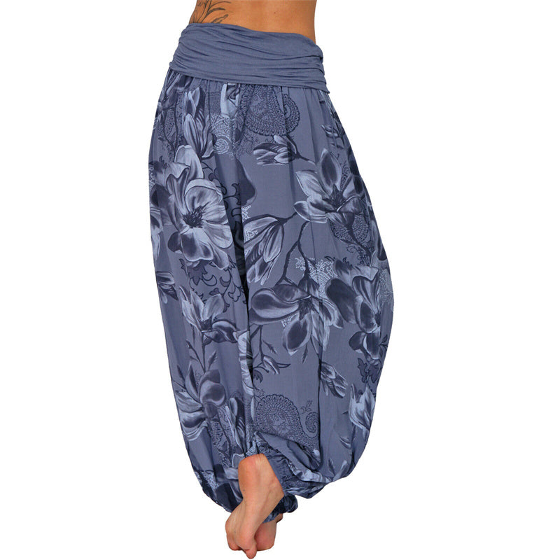 Pantalon de yoga ample à motif de fleurs et de Buddha Stones pour femme - image 24