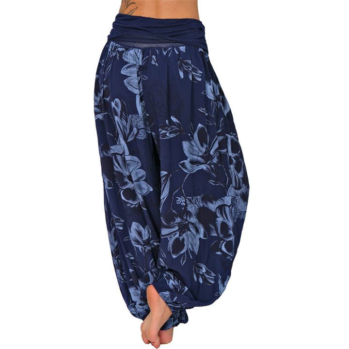 Pantalon de yoga ample à motif de fleurs et de Buddha Stones pour femme - image 27