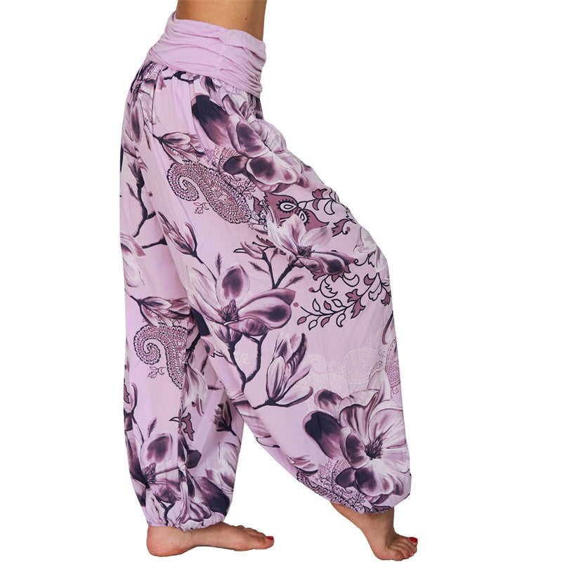 Pantalon de yoga ample à motif de fleurs et de Buddha Stones pour femme - image 17