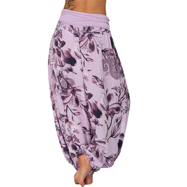 Pantalon de yoga ample à motif de fleurs et de Buddha Stones pour femme - image 18