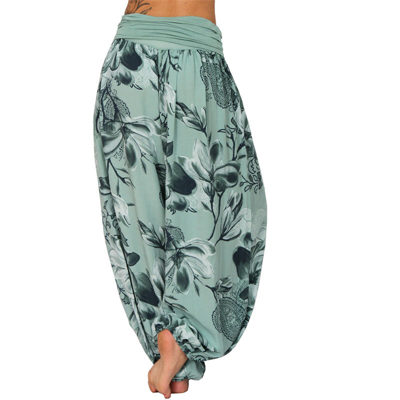Pantalon de yoga ample à motif de fleurs et de Buddha Stones pour femme - image 30