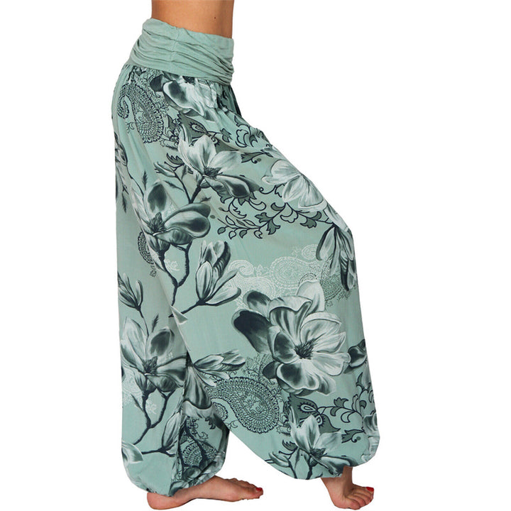 Pantalon de yoga ample à motif de fleurs et de Buddha Stones pour femme - image 29