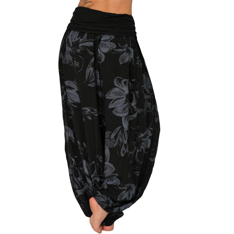 Pantalon de yoga ample à motif de fleurs et de Buddha Stones pour femme - image 15