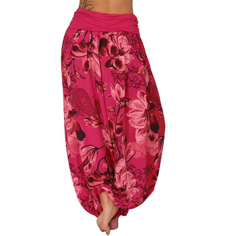 Pantalon de yoga ample à motif de fleurs et de Buddha Stones pour femme - image 39
