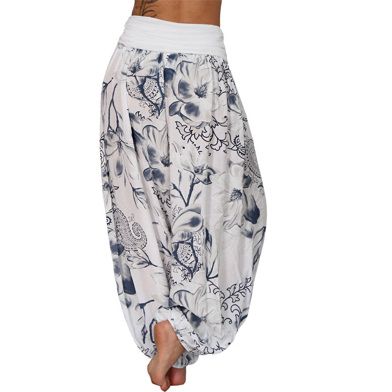 Pantalon de yoga ample à motif de fleurs et de Buddha Stones pour femme - image 6