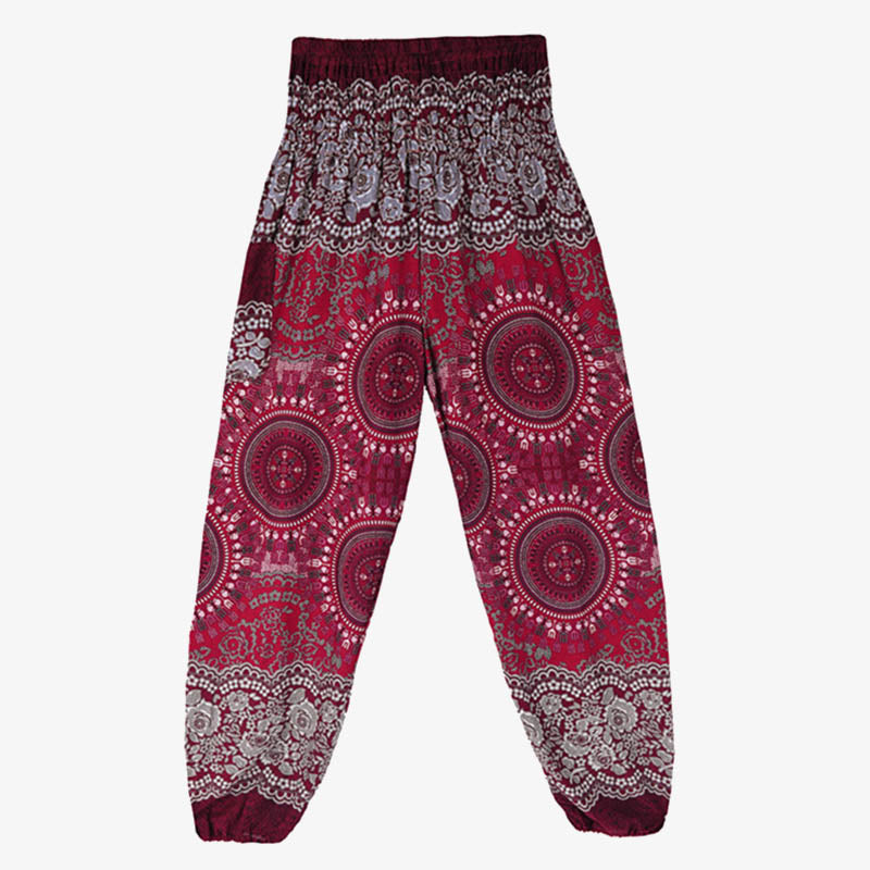 Pantalon de yoga ample style sarouel avec Buddha Stones pour femme - image 26