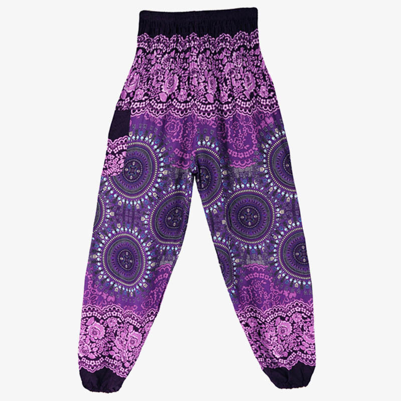 Pantalon de yoga ample style sarouel avec Buddha Stones pour femme - image 4