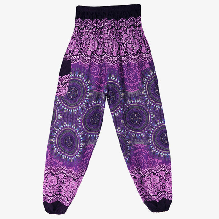 Pantalon de yoga ample style sarouel avec Buddha Stones pour femme - image 4