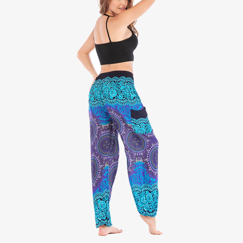 Pantalon de yoga ample style sarouel avec Buddha Stones pour femme - image 19