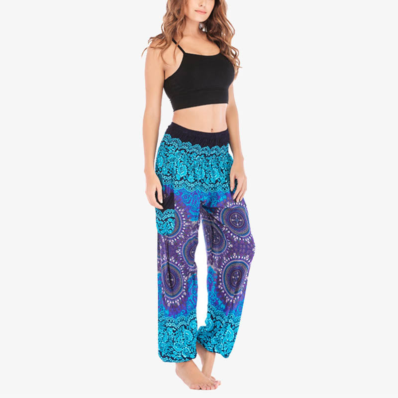Pantalon de yoga ample style sarouel avec Buddha Stones pour femme - image 17
