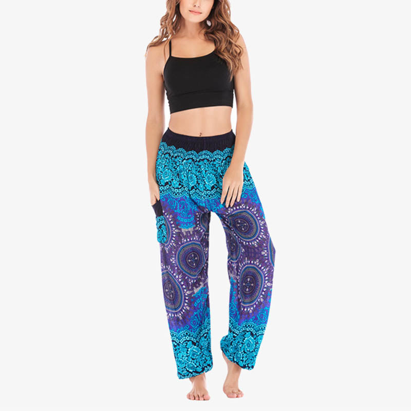 Pantalon de yoga ample style sarouel avec Buddha Stones pour femme - image 15