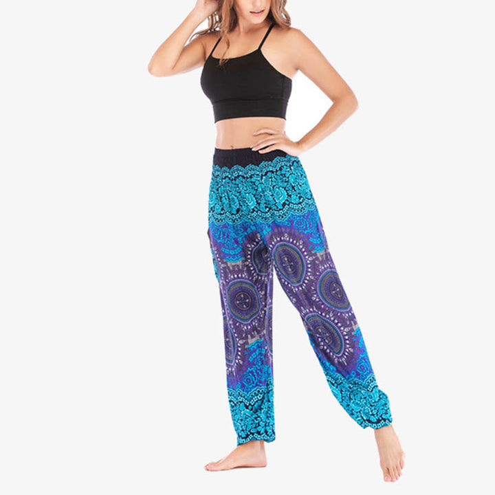 Pantalon de yoga ample style sarouel avec Buddha Stones pour femme - image 21